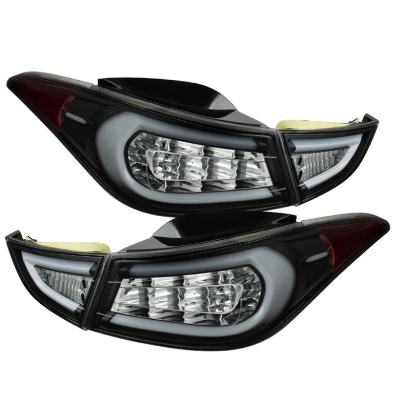 SPYDER 5072788 | Spyder Hyundai Elantra Light Bar LED Tail Lights - Black - (ALT-YD-HYELAN11-LED-BK); 2011-2013