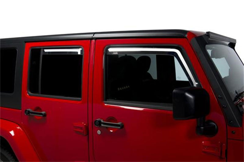 Putco 580229 | 07-18 Jeep Wrangler JK - 4 Door Element Tinted Window Visors; 2007-2018