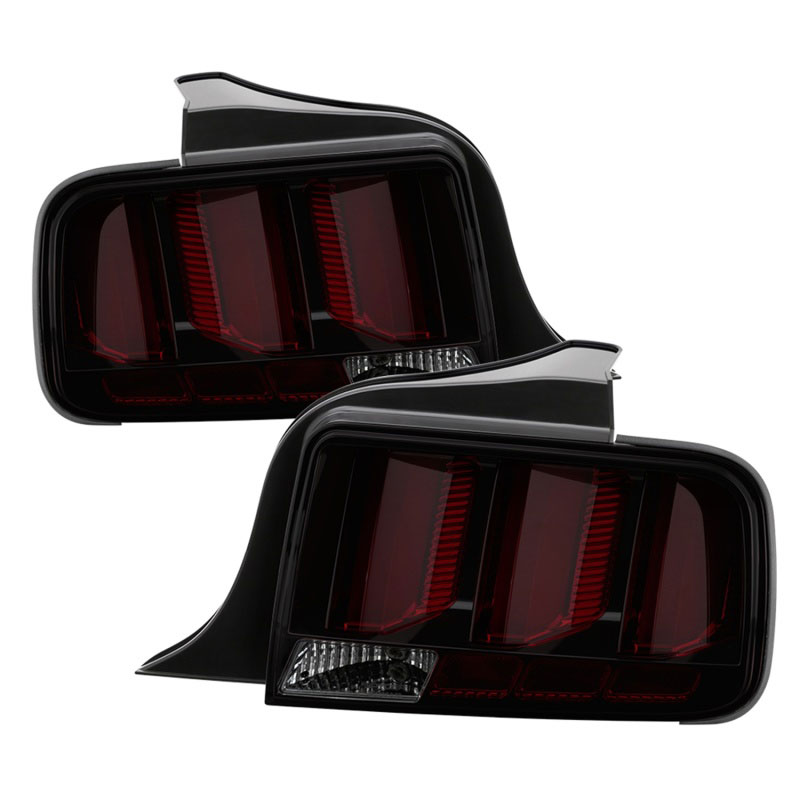 SPYDER 5086723 | Spyder 05-09 Ford Mustang (Red Light Bar) LED Tail Lights - Smoke ALT-YD-FM05V3-RBLED-SM; 2005-2009