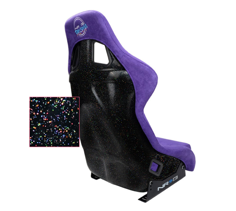 NRG frp-302pp-prisma | FRP Bucket Seat PRISMA Edition W/ pearlized Back Purple Alcantara - Large