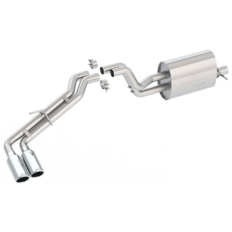 Ford Racing M-5200-RA23SC | 2019 Ranger 2.3L Ecoboost Side Exit Cat-Back Exhaust System w/ Dual Chrome Tips; 2019-2022