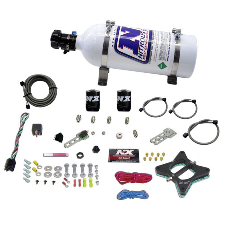 Nitrous Express 20946-05 | 96-04 Ford Mustang 4.6L 2 Valve Nitrous Plate Kit w/5lb Bottle; 1996-2004