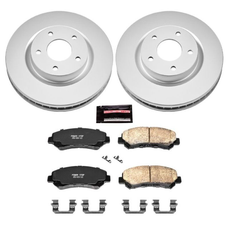 PowerStop crk4724 | Power Stop 08-14 Nissan Rogue Front Z17 Evolution Geomet Coated Brake Kit; 2008-2014