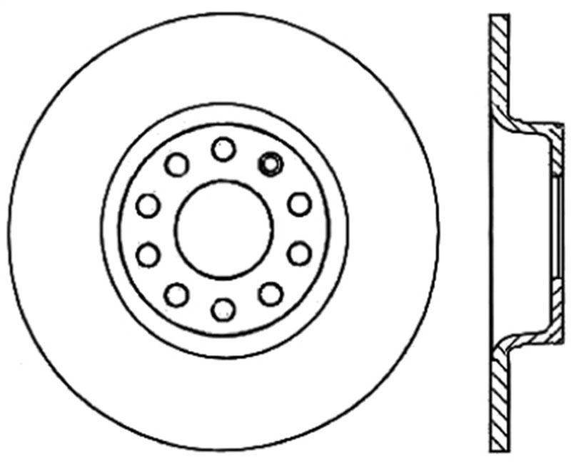 Stoptech 127.33099R | StopTech Volkswagen Tiguan Sport Drilled/Slotted Rotor, Rear Right; 2009-2010