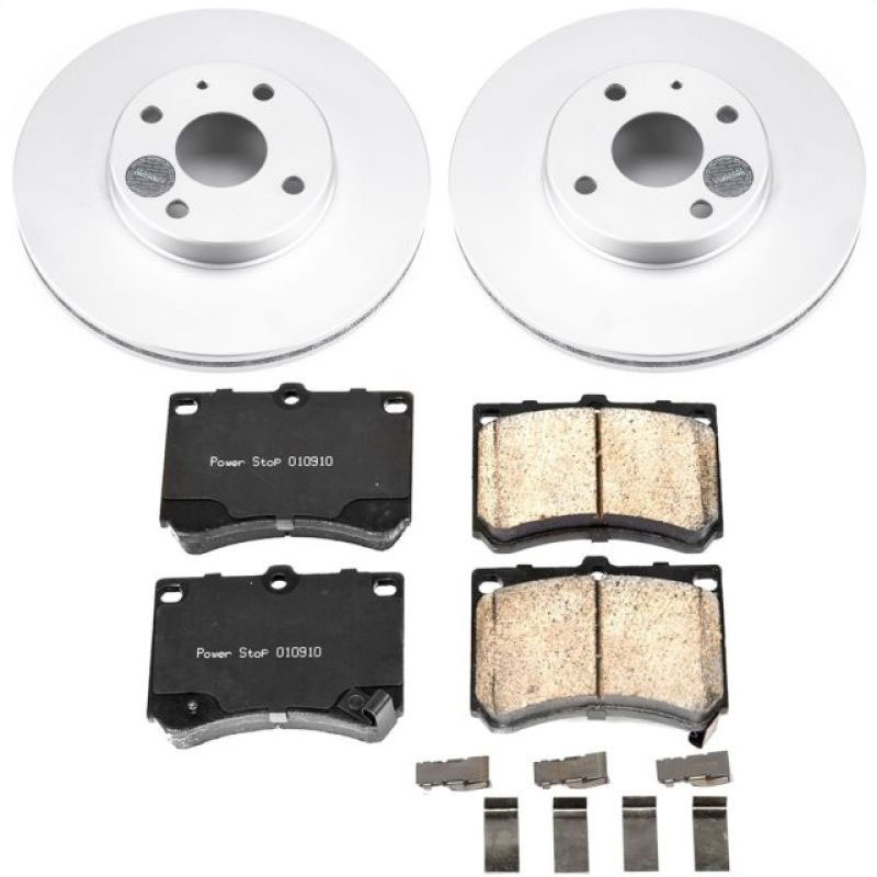 PowerStop crk4936 | Power Stop 91-03 Ford Escort Front Z17 Evolution Geomet Coated Brake Kit; 1991-2003