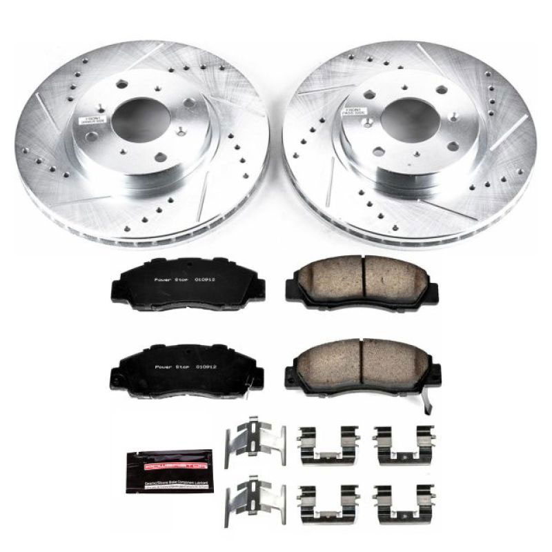 PowerStop k1037 | Power Stop 93-96 Honda Prelude Front Z23 Evolution Sport Brake Kit; 1993-1996