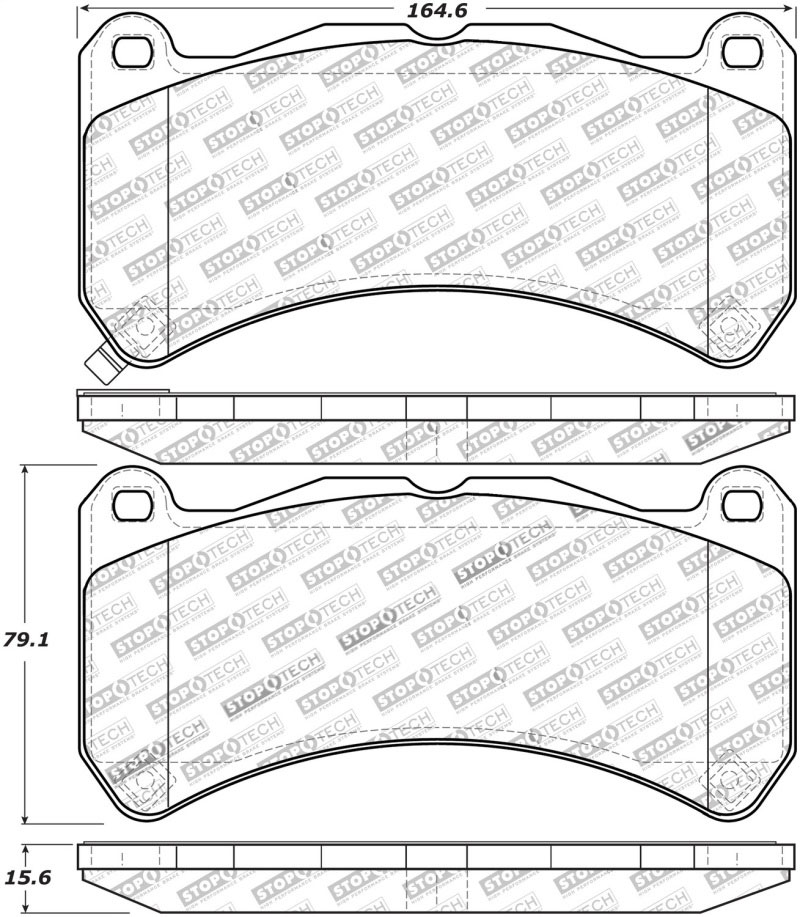 Stoptech 309.13650 | StopTech Sport Brake Pads Dodge Dart, Rear; 1977-1989