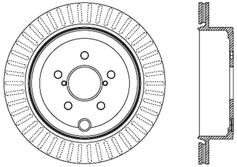 Stoptech 126.47031SL | StopTech Scion FR-S Sport Slotted Brake Rotor, Rear Left; 2013-2016