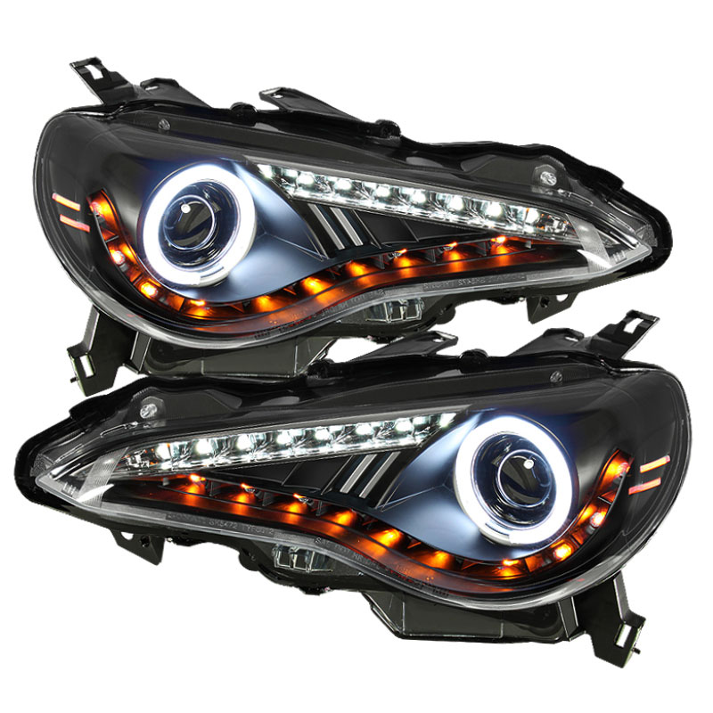 SPYDER 5075383 | Spyder Scion FRS Projector Headlights - CCFL Halo - DRL LED - Black - (PRO-YD-SFRS12-CCFL-BK); 2012-2014