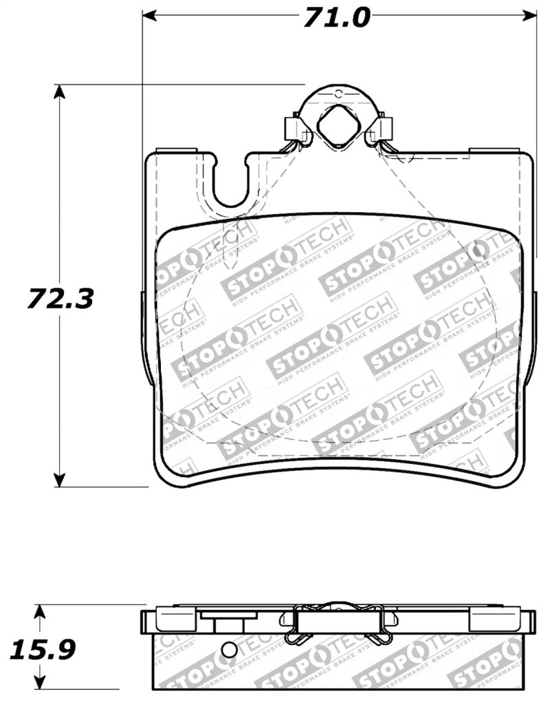 Stoptech 309.08480 | StopTech Sport Brake Pads Mercedes-Benz CL500, Rear; 2002-2002