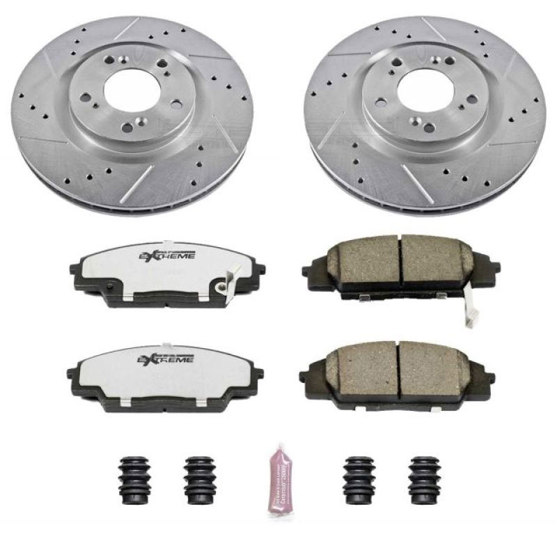 PowerStop k2276-26 | Power Stop 00-09 Honda S2000 Front Z26 Street Warrior Brake Kit; 2000-2009