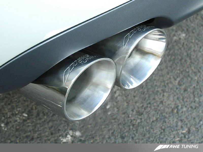 AWE Tuning 3020-42010 | Audi B7 S4 Track Edition Exhaust - Polished Silver Tips; 2006-2008