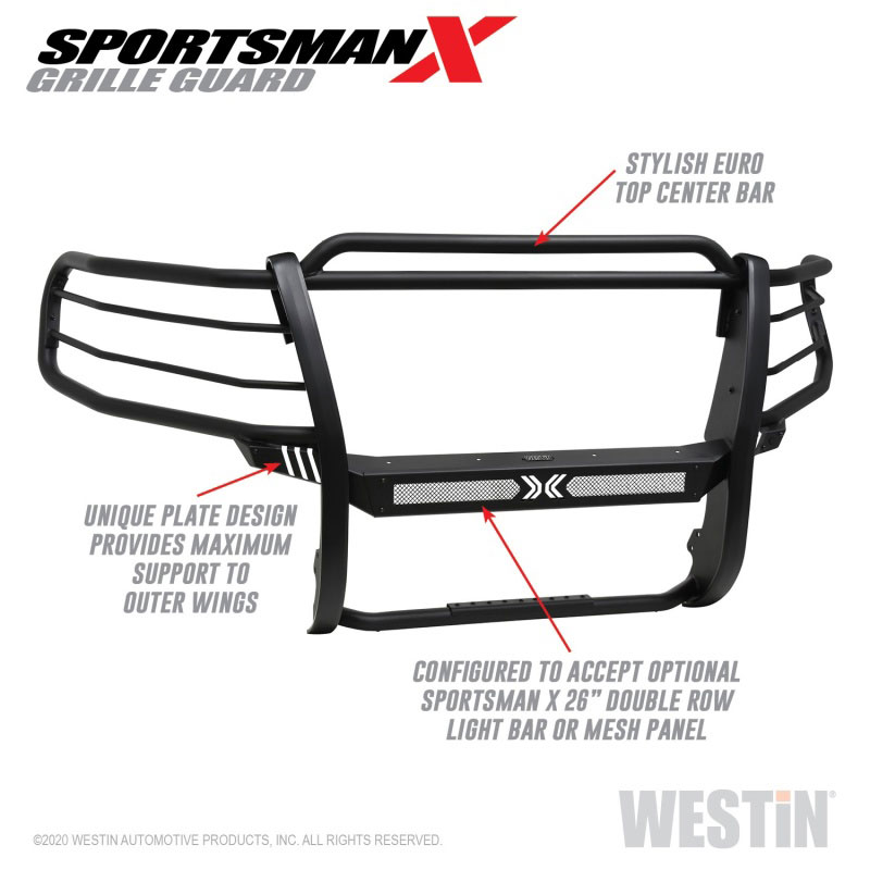 Westin 40-33805 | 15-20 Chevy Suburban/Tahoe Sportsman X Grille Guard - Textured Black; 2015-2020