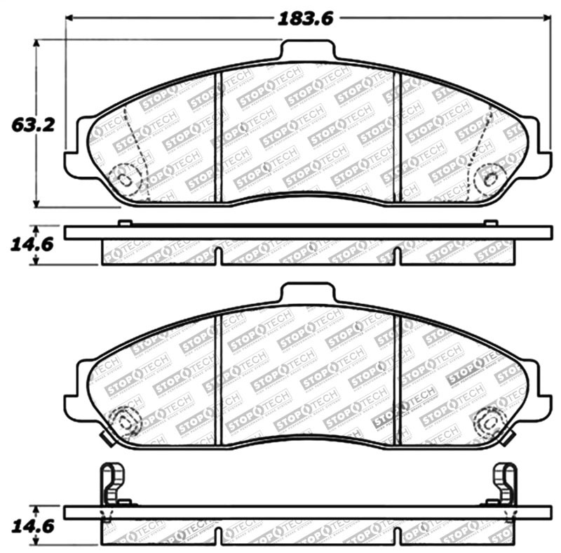 Stoptech 309.07310 | StopTech Sport Brake Pads Cadillac XLR, Front; 2004-2009