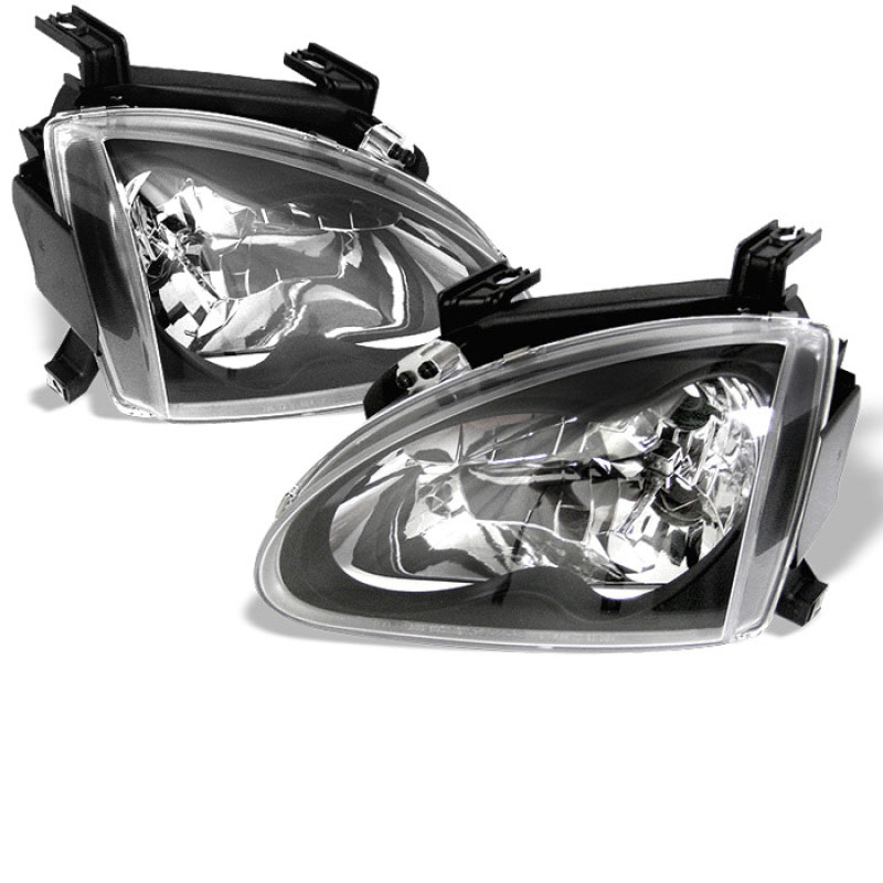 SPYDER 5012586 | Spyder Honda Del Sol Crystal Headlights - Black - (HD-YD-HD93-BK); 1993-1997