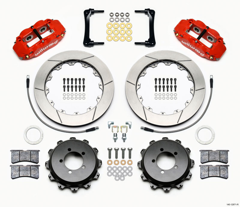 Wilwood 140-12871-r | Narrow Superlite 4R Rear Kit 12.88in Red 2012-Up Toyota / Scion FRS w/Lines; 2012-2021