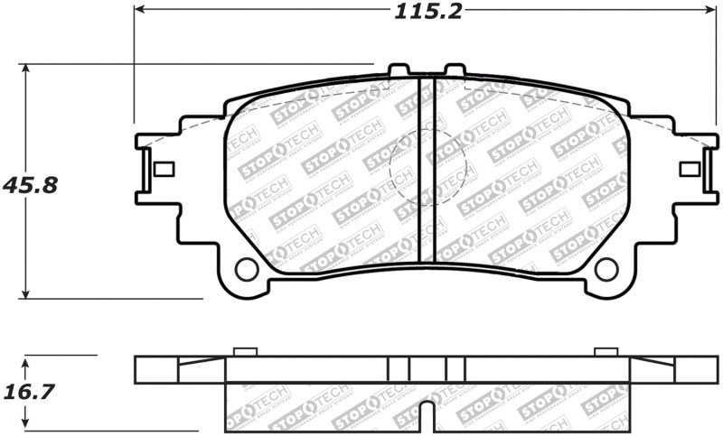 Stoptech 305.13911 | StopTech Street Select Brake Pads Lexus RC350, Rear; 2015-2017