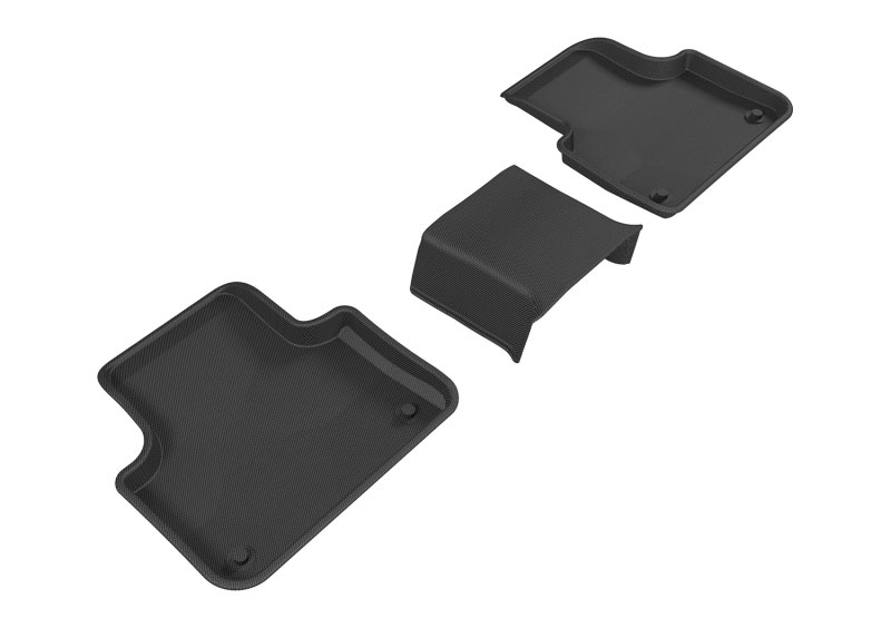 3D Maxpider l1ad04021509 | 3D MAXpider 2017-2020 Audi Q7/Q8 Kagu 2nd Row Floormats - Black; 2017-2020