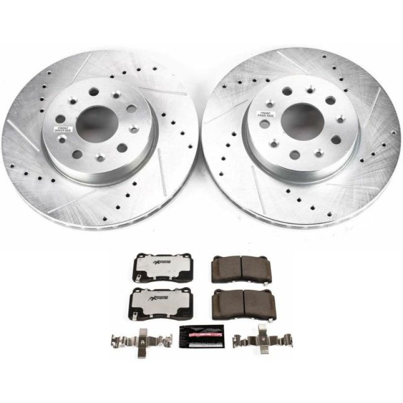 PowerStop k7882-26 | Power Stop 16-18 Cadillac CT6 Front Z26 Street Warrior Brake Kit; 2016-2018