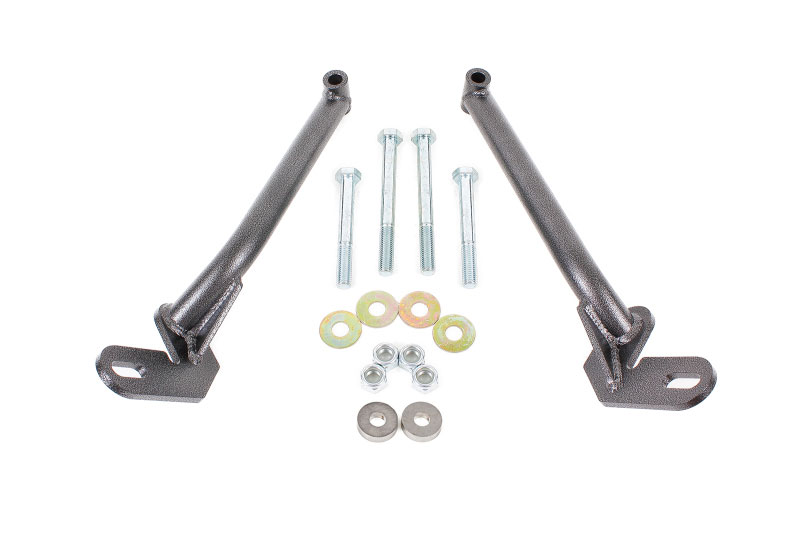 BMR Suspension RB003H | BMR G-Body Control Arm Reinforcement Braces Oldsmobile Cutlass Black Hammertone; 1978-1987