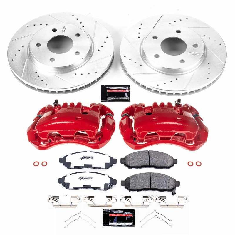 PowerStop kc649236 | Power Stop 15-17 Chevrolet City Express Front Z36 Truck & Tow Brake Kit w/Calipers; 2015-2017