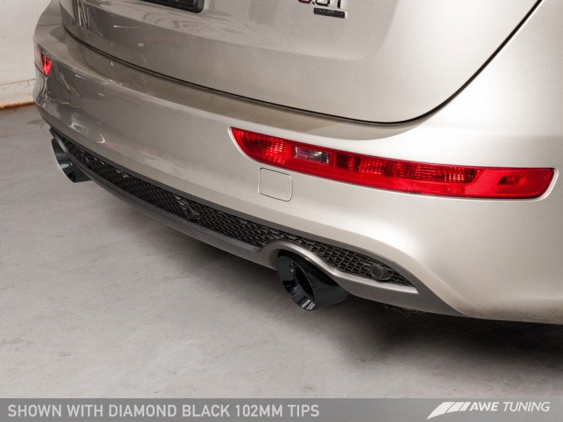 AWE Tuning 3020-33022 | Audi Q5 3.2L Q5 3.2L Non-Resonated Exhaust System (Downpipe-Back) - Diamond Black Tips; 2009-2012