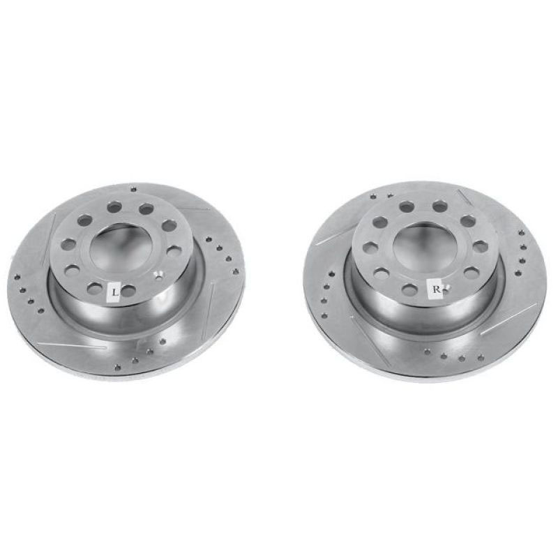 PowerStop ebr1207xpr | Power Stop 2016 Volkswagen Eos Front or Rear Evolution Drilled & Slotted Rotors - Pair; 2016-2016