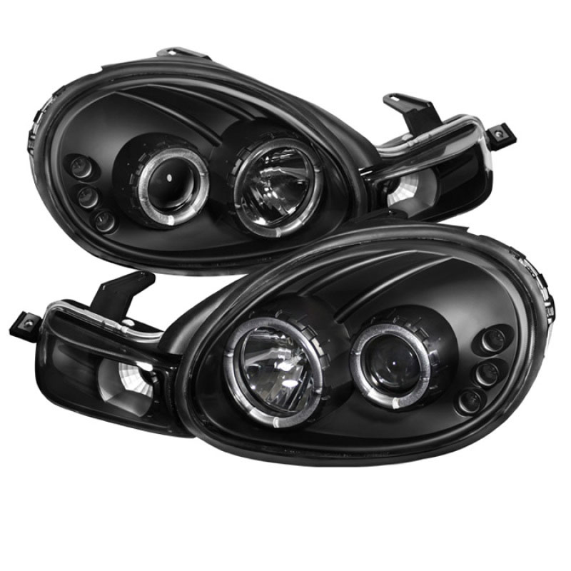 SPYDER 5009906 | Spyder Dodge Neon Halo LED ( Replaceable LEDs ) Projector Headlights - Black - (PRO-YD-DN00-HL-BK); 2000-2002