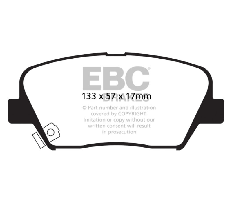 EBC dp41863r | 12+ Hyundai Azera 3.3 Yellowstuff Front Brake Pads; 2012-2023