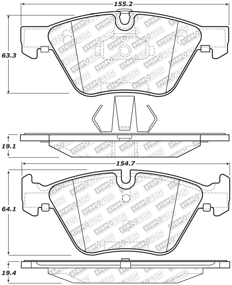 Stoptech 305.10610 | StopTech Street Select Brake Pads BMW X1 xDrive 23d, Front; 2010-2014