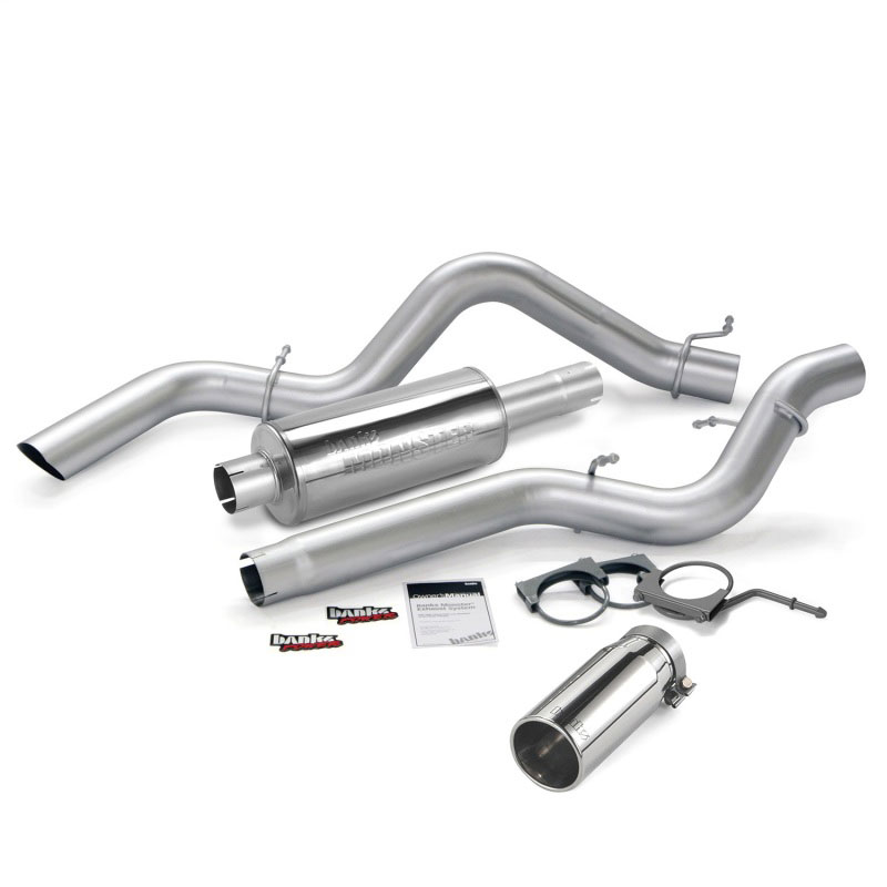 Banks Power 48939 | 06-07 Chevy 6.6L CCSB Monster Exhaust System - SS Single Exhaust w/ Chrome Tip; 2006-2007