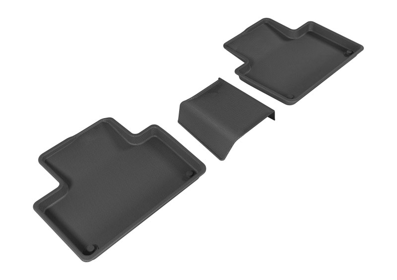 3D Maxpider l1vv02021509 | 3D MAXpider 2015-2019 Volvo XC90 Kagu 2nd Row Floormats - Black; 2015-2019