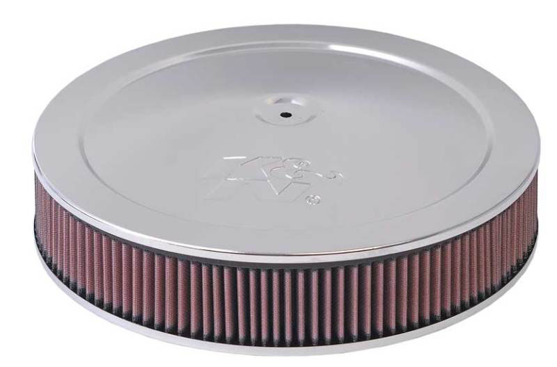 K&N Engineering 601400 | K&N 5-1/8in / 14in ID X 1.5in O/S Flat Base Air Cleaner Assembly