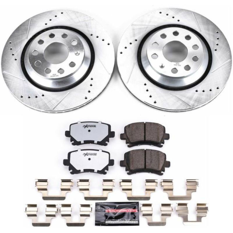 PowerStop k4628-26 | Power Stop 09-17 Volkswagen CC Rear Z26 Street Warrior Brake Kit; 2009-2017