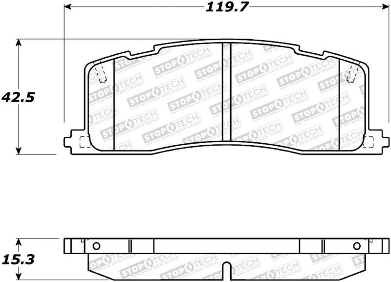 Stoptech 308.05010 | StopTech Street Brake Pads Toyota Previa, Rear; 1991-1997