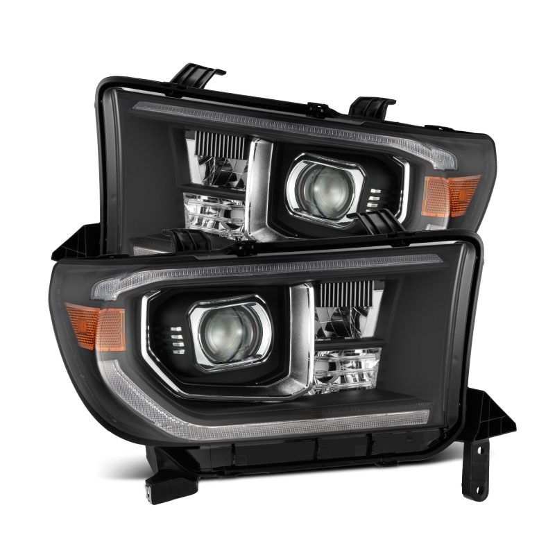 AlphaRex 880823 | 07-13 Toyota Tundra / 08-17 Sequoia LUXX-Series LED Proj HL Blk w/Actv Lgt Seq. Sig + DRL; 2007-2013