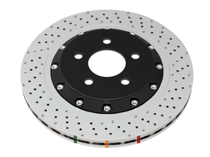 DBA 53922blkxd | 2021+ Toyota GR Yaris 5000 Series Drilled Front Brake Rotor; 2021-2023