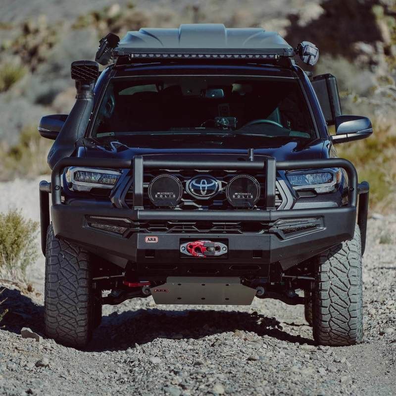 ARB 3423200k | 16-23 Toyota Tacoma Summit MKII Bumper Kit w/ LED Fog Lights & Winch Install Kit - Black; 2016-2023