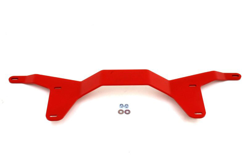 BMR Suspension DTB002R | BMR Floorpan Chassis Tunnel Brace Mustang V8 Red; 2005-2010