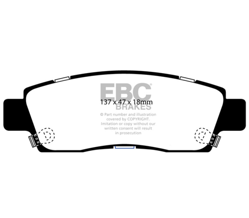 EBC dp31672c | 03-05 Chevrolet SSR 5.3 Redstuff Rear Brake Pads; 2003-2005