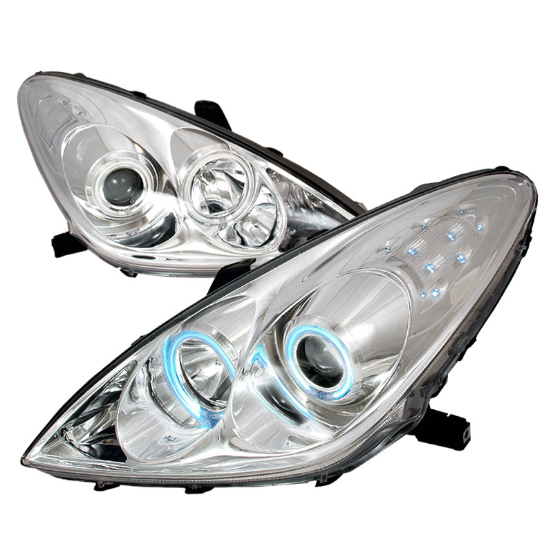 Spec-D Tuning 3LHP-ES30005-KS | Lexus Es300 Ccfl Halo Projector Headlights Chrome; 2005-2006