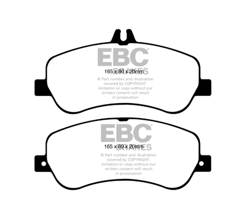 EBC ud1406 | 13-16 Mercedes-Benz GLK250 2.1 Twin TD Ultimax2 Front Brake Pads; 2013-2016