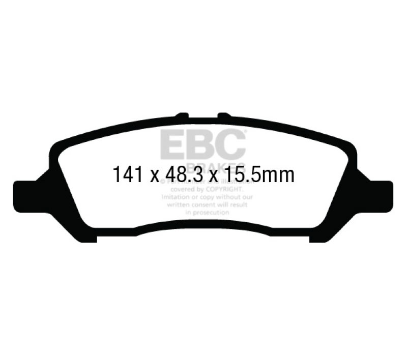 EBC ud1647 | 12+ Dodge Dart 1.4 Turbo Ultimax2 Rear Brake Pads; 2012-2023