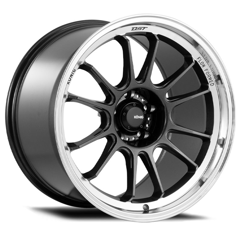 Konig hg98514356 | Hypergram 18x9.5 5x114.3 ET35 Metallic Carbon w/ Machined Lip