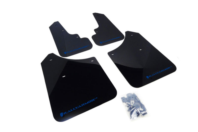 Rally Armor mf5-ur-blk/bl | 2003-2008 Subaru Forester UR Black Mud Flap w/ Blue Logo; 2003-2008