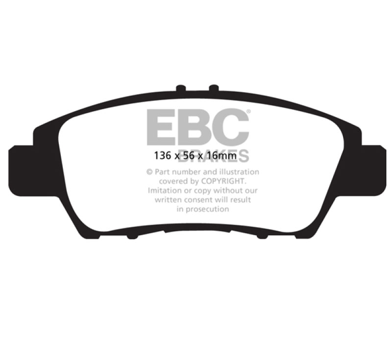 EBC dp22041 | 10+ Honda CR-Z 1.5 Hybrid Greenstuff Front Brake Pads; 2010-2023