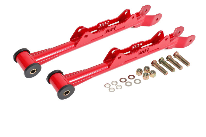 BMR Suspension mtca030r | BMR 10-15 5th Gen Camaro Chrome Moly Non-Adj. Rear Lower Control Arms (Delrin) - Red; 2010-2015