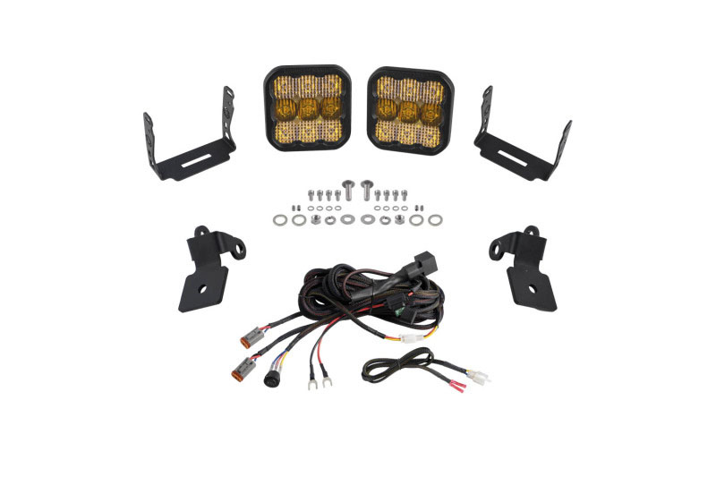 Diode Dynamics dd7640 | 20-Present Polaris RZR A-Pillar LED Pod Kit SS5 Sport - Yellow Combo; 2020-2023