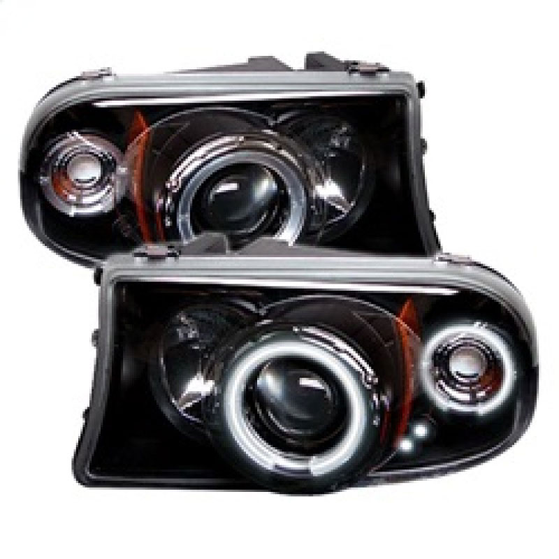 SPYDER 5009807 | Spyder Dodge Dakota 1PC CCFL LED ( Replaceable LEDs ) Projector Headlights - Black - (PRO-YD-DDAK97-CCFL-BK); 1997-2004