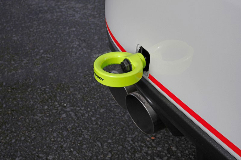 Perrin Performance psp-bdy-252ny | Perrin 15-19 Subaru WRX/STI Tow Hook Kit (Rear) - Neon Yellow; 2015-2019